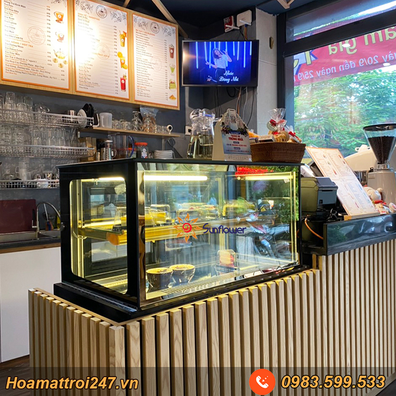 Tủ bánh kem mini lựa chọn hoàn hảo cho các quán cafe, tiệm trà sữa...